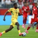 TORONTO, ONTARIO - JUNE 17: Elisha Owusu #15 of Ghana runs with the ball during the FIFA World Cup 2026 Group L match between Ghana and Panama at Toronto Stadium on June 17, 2026 in Toronto, Ontario. (Photo by Robert Cianflone/Getty Images)