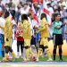 FOXBOROUGH, MASSACHUSETTS - JUNE 23: Harry Kane #9 of England shakes hands with Thomas Partey #5 of Ghana prior to the FIFA World Cup 2026 Group L match between England and Ghana at Boston Stadium on June 23, 2026 in Foxborough, Massachusetts. (Photo by Buda Mendes/Getty Images)