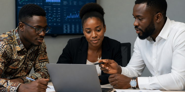 Alt: Analysts reviewing bookmaker financial reports