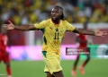 Ghana's forward #11 Antoine Semenyo gestures during the 2026 World Cup Group L football match between Ghana and Panama at the Toronto Stadium in Toronto on June 17, 2026.  (Photo by Cole Burston / AFP via Getty Images)