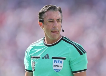 FIFA referee Raphael Claus officiated in the USA vs Bosnia and Herzegovina match [Francois Nel/Getty Images via AFP]