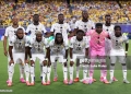 KANSAS CITY, MISSOURI - JULY 03: Ghana players pose for a team photograph before the FIFA World Cup 2026 Round of 32 match between Colombia and Ghana at Kansas City Stadium on July 03, 2026 in Kansas City, Missouri. (Photo by Luke Hales/Getty Images)