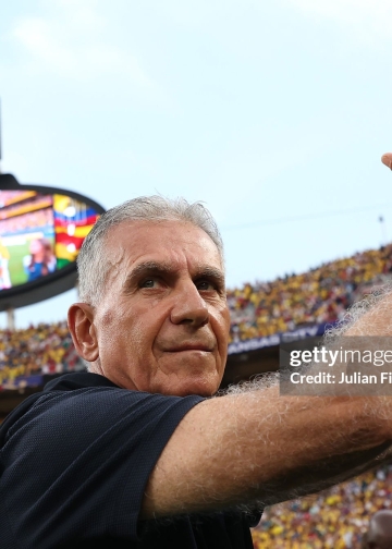KANSAS CITY, MISSOURI - JULY 03: Carlos Queiroz, Head Coach of Ghana, looks on before the FIFA World Cup 2026 Round of 32 match between Colombia and Ghana at Kansas City Stadium on July 03, 2026 in Kansas City, Missouri. (Photo by Julian Finney - FIFA/FIFA via Getty Images)