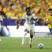 KANSAS CITY, MISSOURI - JULY 03: Fatawu Issahaku #7 of Ghana controls the ball under pressure from Gustavo Puerta #14 of Colombia during the FIFA World Cup 2026 Round of 32 match between Colombia and Ghana at Kansas City Stadium on July 03, 2026 in Kansas City, Missouri. (Photo by Julian Finney - FIFA/FIFA via Getty Images)