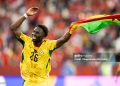 TORONTO, CANADA - JUNE 17: Marvin Senaya #26 of Ghana celebrates his team's victory after the FIFA World Cup 2026 Group L match between Ghana and Panama at Toronto Stadium on June 17, 2026 in Toronto, Canada. (Photo by Thiago Szwarc/ISI Photos/ISI Photos via Getty Images)