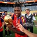 EAST RUTHERFORD, NEW JERSEY - JULY 19: Nico Williams #17 of Spain celebrates with the FIFA World Cup Winner’s Trophy after the team’s victory following the FIFA World Cup 2026 Final match between Spain and Argentina at New York New Jersey Stadium on July 19, 2026 in East Rutherford, New Jersey. (Photo by Hector Vivas - FIFA/FIFA via Getty Images)