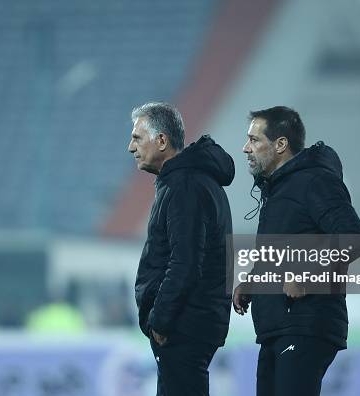 TEHRAN, IRAN - NOVEMBER 10: head coach Carlos Queiroz of Iran and head coach Roger De Sa of Iran look on during the Friendly match between Iran v Nicaragua on November 10, 2022 in Tehran, Iran. (Photo by Mohammad Karamali/DeFodi Images via Getty Images)
