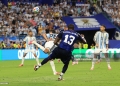 MIAMI GARDENS, FLORIDA - JULY 03: Sidny Lopes Cabral #13 of Cabo Verde scores his team's second goal during the FIFA World Cup 2026 Round of 32 match between Argentina and Cabo Verde at Miami Stadium on July 03, 2026 in Miami Gardens, Florida. (Photo by Ezra Shaw - FIFA/FIFA via Getty Images)