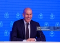 Headcoach of France Zinedine ZIDANE during the press conference of the new National Coach of France at Siege de la FFF on July 28, 2026 in Paris, France. (Photo by Daniel Derajinski/Icon Sport via Getty Images)
