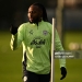 Manchester City's Ghanaian midfielder #42 Antoine Semenyo reacts as he takes part in a training session at the Etihad Campus training ground in Manchester, north-west England, on January 27, 2026, on the eve of their UEFA Champions League, league stage football match against Galatasaray. (Photo by Oli SCARFF / AFP via Getty Images)