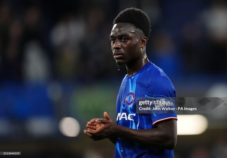 Chelsea's Genesis Antwi after the UEFA Conference League semi-final second leg match at Stamford Bridge, London. Picture date: Thursday May 8, 2025. (Photo by John Walton/PA Images via Getty Images)