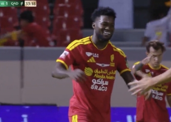 Christopher Bonsu Baah scores for Al Qadsiah