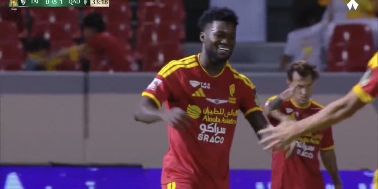 Christopher Bonsu Baah scores for Al Qadsiah