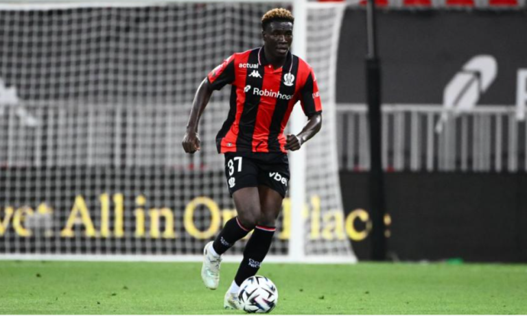 Kojo Peprah Oppong played 43 matches for Nice last season. (E. Garnier/L'Équipe)