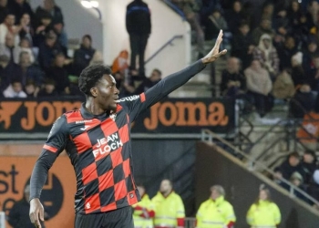 Nathaniel Adjei in action for FC Lorient in the 2-1 win against FC Nantes