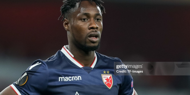 LONDON, ENGLAND - NOVEMBER 02: Richmond Boakye of Red Star Belgrade looks on during UEFA Europa League Group H match between Arsenal and Red Star Belgrade (Crvena Zvezda) at The Emirates , London 2 Nov 2017 (Photo by TF-Images/TF-Images via Getty Images)