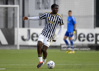 VINOVO, ITALY - APRIL 29: Augusto Seedorf Owusu of Juventus during the Primavera 1 match between Juventus U19 and Torino U19 at Juventus Center Vinovo on April 29, 2024 in Vinovo, Italy. (Photo by Filippo Alfero - Juventus FC/Juventus FC via Getty Images)