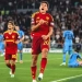 Molina celebrates Roma's second as they comfortably beat Slovan Bratislava