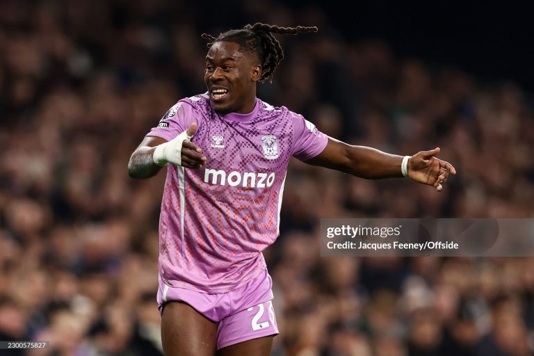 LONDON, ENGLAND - OCTOBER 19: Brandon Thomas-Asante of Coventry City reacts during the Premier League 2026/27 match between Tottenham Hotspur and Coventry City at Tottenham Hotspur Stadium on October 19, 2026 in London, United Kingdom. (Photo by Jacques Feeney/Offside/Offside via Getty Images)