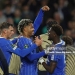 BRIGHTON, ENGLAND - OCTOBER 15: Georginio Rutter of Brighton & Hove Albion celebrates scoring their second goal with Ibrahim Osman during the UEFA Conference League 2026/27 League Phase MD1 match between Brighton & Hove Albion and FK Kauno Zalgiris at Brighton & Hove Albion Stadium on October 15, 2026 in Brighton, England. (Photo by Steve Bardens - AMA/Getty Images)
