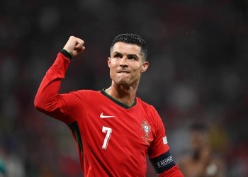 18 June 2024, Saxony, Leipzig: Soccer: European Championship, Portugal - Czech Republic, preliminary round, group F, match day 1, Leipzig Stadium, Portugal's Cristiano Ronaldo gesticulates after the match. Photo: Robert Michael/dpa   - Photo by Icon Sport