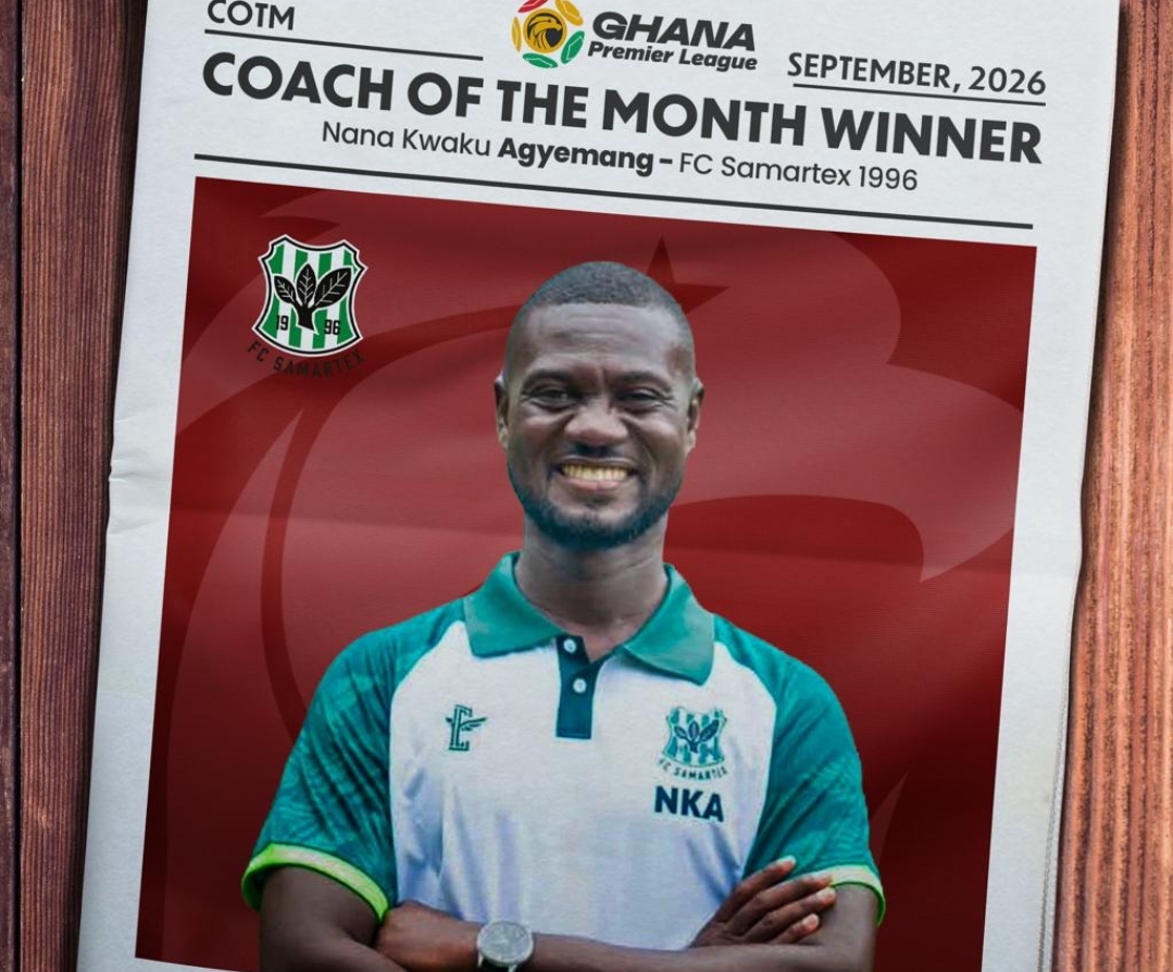 Samartex coach Nana Kwaku Agyemang named September Coach of the Month