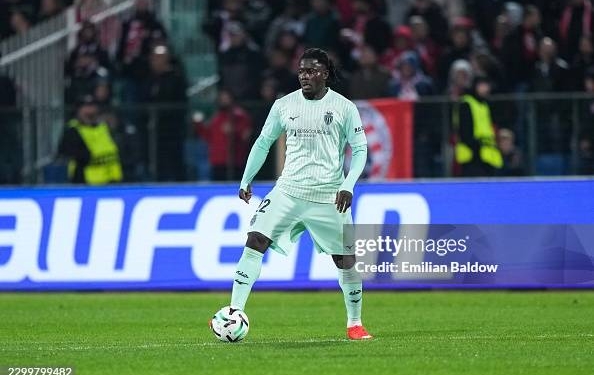 Mohammed SALISU of Monaco during UEFA Conference League match between Sofia and Monaco at Vasil Levski National Stadium on October 15, 2026 in Sofia, Bulgaria. (Photo by Emilian Baldow/Icon Sport via Getty Images)