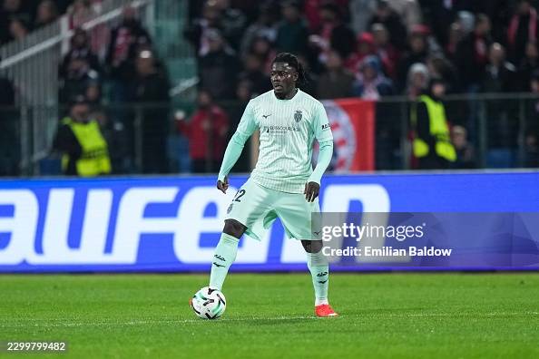 Mohammed SALISU of Monaco during UEFA Conference League match between Sofia and Monaco at Vasil Levski National Stadium on October 15, 2026 in Sofia, Bulgaria. (Photo by Emilian Baldow/Icon Sport via Getty Images)