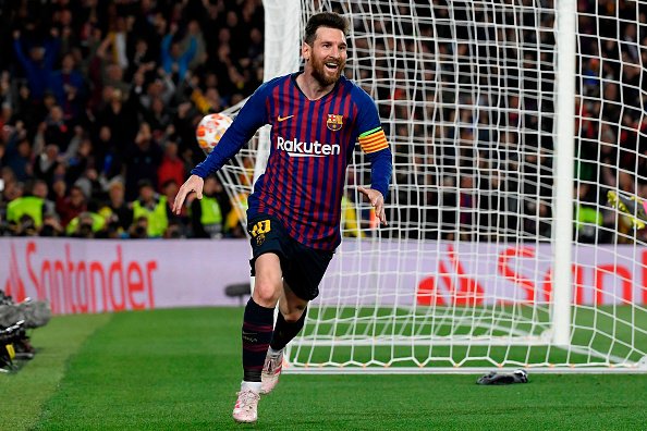 Image result for Lionel Messi's two second-half goals - including a stunning free-kick - earned Barcelona a handsome advantage and left Liverpool with an almighty task in their Champions League semi-final.