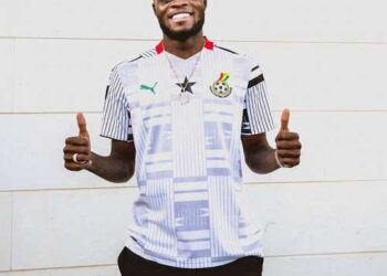 PICRURES: Arsenal target Thomas Partey models in new Puma jersey