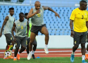 PHOTOS: Black Stars players hold first training in Accra ahead of Sudan clash in Cape Coast on Thursday
