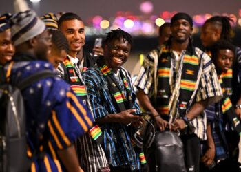 PICTURES: Ghana Black Stars in Trendy outfit ahead of South Africa clash