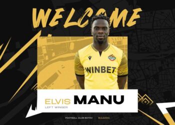 Dutch-born striker of Ghanaian descent Elvis Manu returns to Bulgaria to sign for Botev Plovdiv