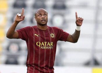 Ghana captain Andre Ayew scores for Al Sadd in Qatar Stars League