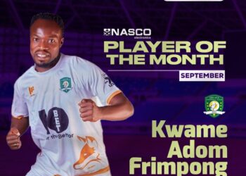 Aduana Stars’ Kwame Adom Frimpong wins GPL Nasco player of the month