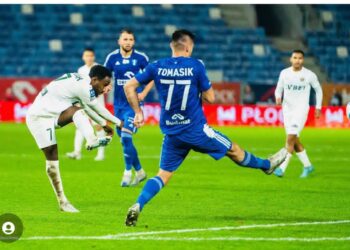 Ghanaian forward John Yeboah scores in Slask Wroclaw win