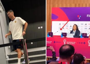 Ronaldo walks out of press conference to avoid questions on ‘FAKE’ penalty against Ghana
