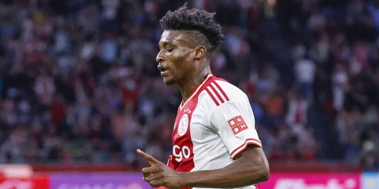 Mohammed Kudus celebrates scoring ajax goal in friendly against Shakhtar Donetsk
