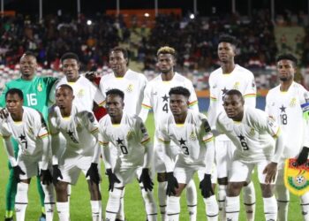 Ghana captain Andre Ayew congratulates Black Galaxies after beating Sudan