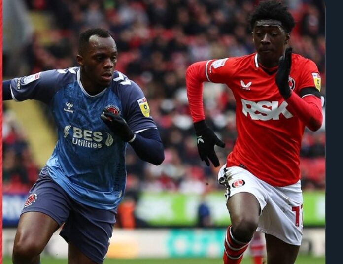 Ghanaian attacker Jesurun Rak-Sakyi scores ninth goal for Charlton Athletic at home to Fleetwood