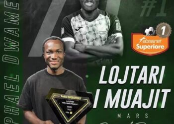 Ghanaian forward Raphael Dwamena wins Player-Of-The-Month award in Albanian