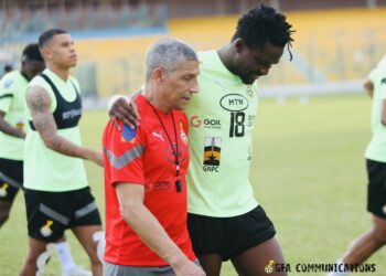 AFCON 2023 Q: Chris Hughton train with 8 players at the Accra Sports Stadium as Black Stars open camp for Angola clash