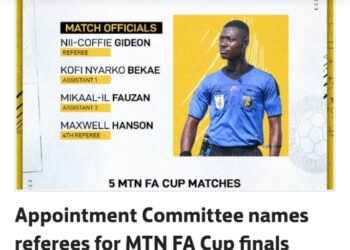 Gideon Nii-Coffie appointed referee for MTN FA CUP final