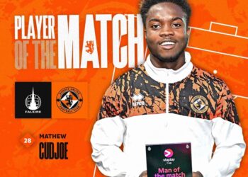 Mathew Anim Cudjoe named Man of the Match in Dundee United Scottish Cup win