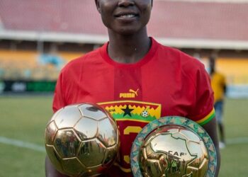 PHOTOS: Ghana star Evelyn Badu receives CAF Inter-Club Player of the Year, Young Player awards