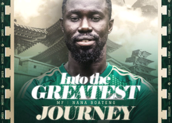 Ghanaian midfielder Nana Boateng joins Korean side Jeonbuk