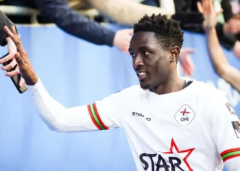 Ghanaian forward Nathaniel Opoku scores in OH Leuven’s draw with Sporting Charleroi in Belgium