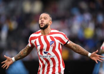 Video: Watch Ghanaian-born Dutch international Memphis Depay dance ‘ADOWA’ after his superlative strike for Atletico Madrid