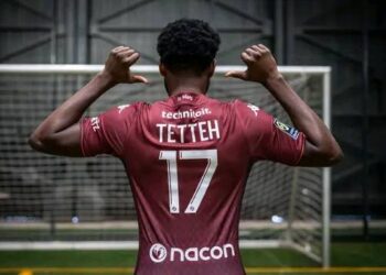 PHOTOS: FC Metz UNVEIL Ghana striker Benjamin Tetteh