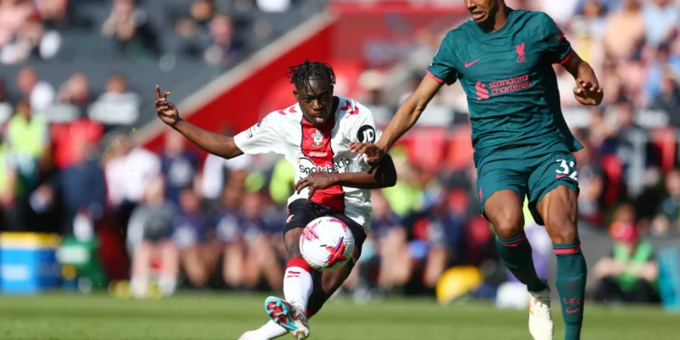 Kamaldeen Sulemana in action against Liverpool in a Premier League clash where he scored a brace